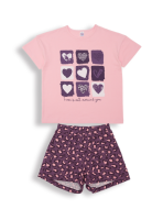 БГ_ЧЗ Пижама для девочки 8-12 лет 92% хлопок 8% лайкра BONITO KIDS/SS6099(ЧЗ)/уп.5шт./меш.300шт.