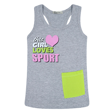 картинка БГ Майка для девочки 5-8 лет 100% хлопок  BONITO KIDS/BK1589M/уп.4шт./меш.800шт. BONITOKIDS