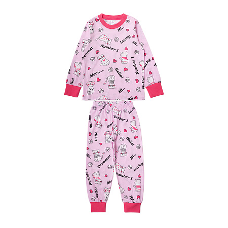 картинка БГ_ЧЗ Пижама для девочки 3-7 лет 100% хлопок BONITO KIDS/SS6121(350шт)(01-24)(ЧЗ)/уп.5шт./меш.350шт. от магазина