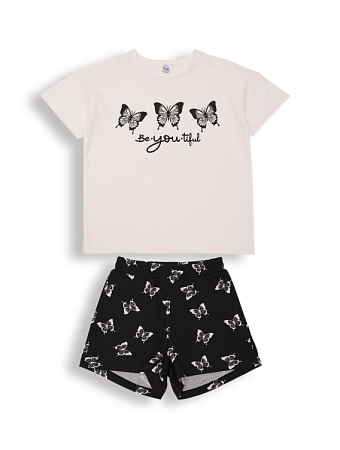 картинка БГ_ЧЗ Пижама для девочки 8-12 лет 92% хлопок 8% лайкра BONITO KIDS/SS6099(ЧЗ)/уп.5шт./меш.300шт. от магазина