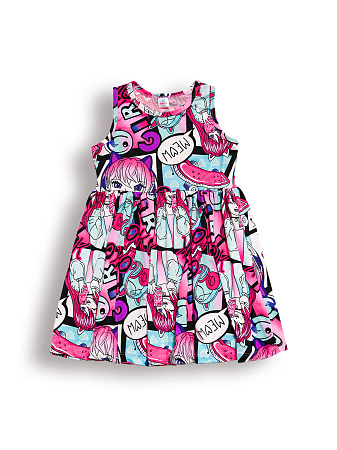 картинка БГ_ЧЗ Платье для девочки 8-12 лет 100% п/э BONITO KIDS/BK1805P(12-24)(ЧЗ)/уп.5шт./меш.300шт. от магазина