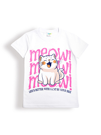 картинка КГ Футболка для девочки 5-8 лет 100% хлопок DIAS KIDS/DK0002D/уп.4шт./меш.800шт. от магазина