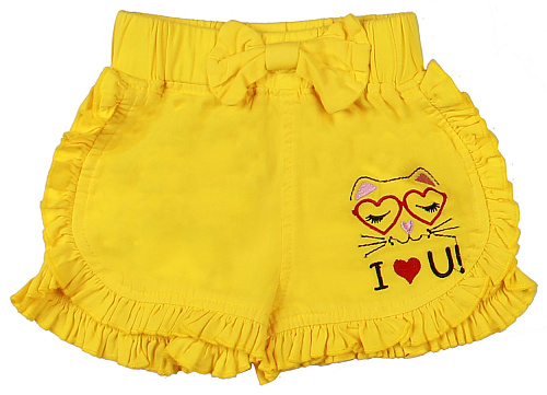 картинка Шорты для девочки 2-5 лет 100% хлопок BONITO KIDS/OP884/уп.4шт./меш.500шт. от магазина