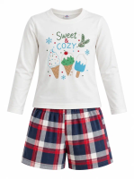 БГ_ЧЗ Пижама для девочки 11-14 лет 100% хлопок BONITO KIDS/BK1864PJ(ЧЗ)/уп.4шт./меш.280шт.