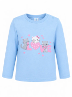 БГ_ЧЗ Футболка с длинным рукавом для девочки 1,5-4 лет 100% хлопок BONITO KIDS/BK0008D26(ЧЗ)/уп.4шт./меш.500шт.