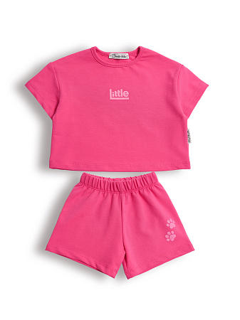 картинка БГ_ЧЗ Комплект для девочки (футболка и шорты) 74-92 см 95% хлопок, 5% лайкра BONITO KIDS/SS6148(92ЧЗ)/уп.4 шт./меш.336 шт. от магазина