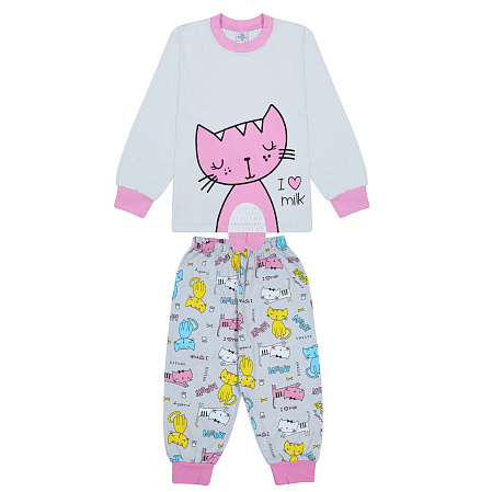 картинка БГ_ЧЗ Пижама для девочки 3-7 лет 100% хлопок BONITO KIDS/BK0976PJD(09-25)(ЧЗ)/уп.5шт./меш.280шт. от магазина