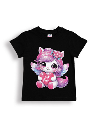 картинка КГ Футболка для девочки, 1,5-4 лет, 100% хлопок, BONITO KIDS/BK0001D(2025)/уп.4шт./меш.800шт. от магазина