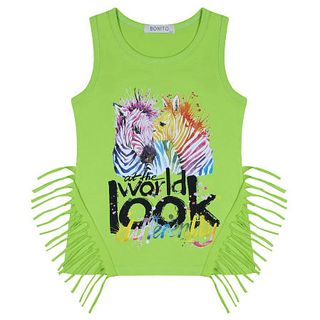 картинка БГ Майка для девочек 8-12 лет 95% хлопок, 5% лайкра BONITO KIDS/BK1591M/уп.5шт./меш.600шт. от магазина