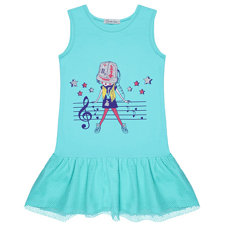 картинка ЧЗ Платье для девочки 5-8 лет 92% хлопок, 8% лайкра BONITO KIDS/BK1576P(ЧЗ)/уп.4шт./меш.336шт. от магазина