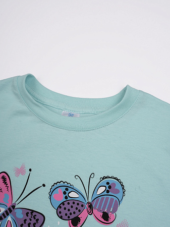 картинка КГ Футболка для девочки 5-8 лет 100% хлопок BONITO KIDS/BK0022D/уп.4шт./меш.700шт. BONITOKIDS
