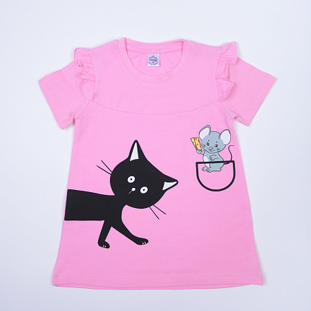картинка БГ_ЧЗ Платье для девочки 2-6 лет, 92% хлопок, 8% лайкра BONITO KIDS/SS6051(ЧЗ)/уп.5шт./меш.500шт. от магазина