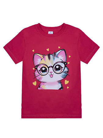 картинка КГ Футболка для девочки 5-8 лет 100% хлопок BONITO KIDS/BK0022D/уп.4шт./меш.700шт. от магазина