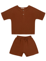 ЧЗ Комплект для мальчика (футболка и шорты) 6-9 лет 100% хлопок BONITO KIDS/OP1938(2026)(ЧЗ)/уп.4шт./меш.220шт.