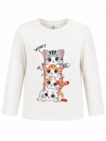 БГ_ЧЗ Футболка с длинным рукавом для девочки 1,5-4 лет 100% хлопок BONITO KIDS/BK0008D26(ЧЗ)/уп.4шт./меш.500шт.
