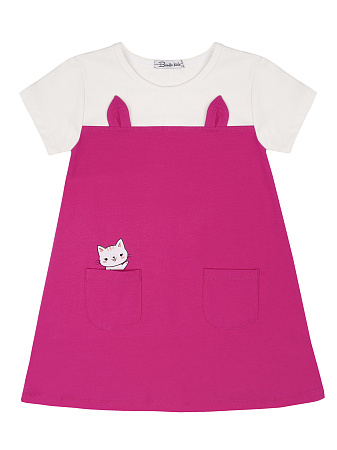 картинка БГ_ЧЗ Платье для девочки 3-7 лет, 92% хлопок  8% эластан, BONITO KIDS/BK1847P(ЧЗ)/уп.5шт./меш.400шт. от магазина