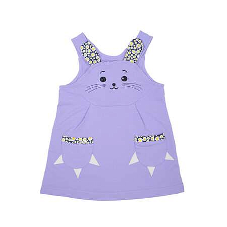 картинка ЧЗ Платье для девочки 2-6 лет 95% хлопок, 5% эластан BONITO KIDS/OP1855(ЧЗ)/уп.5шт./меш.360шт. от магазина