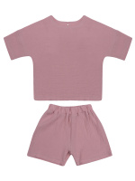 ЧЗ Комплект для девочки (футболка и шорты) 2-5 лет 100% хлопок BONITO KIDS/OP1935(2026)(ЧЗ)/уп.4шт./меш.244шт.