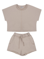 БГ_ЧЗ Комплект для девочки (футболка и шорты) 7-11 лет 95% хлопок, 5% лайкра BONITO KIDS/SS6186KD(ЧЗ)/уп.5шт./меш.150шт.