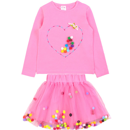 картинка КГ_БГ Комплект для девочки (лонгслив и юбка) 2-6 лет 95% хлопок, 5% эластан BONITO KIDS/OP1291/уп.5шт./меш. 170шт. от магазина