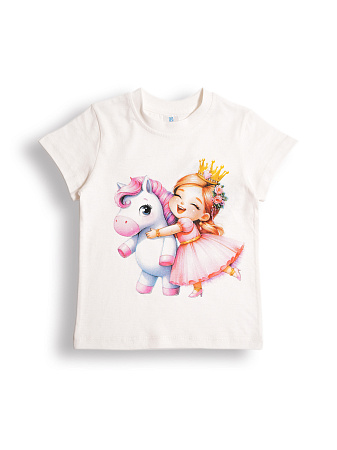 картинка КГ Футболка для девочки, 1,5-4 лет, 100% хлопок, BONITO KIDS/BK0001D(1,5-4)(01-25)/уп.4шт./меш.800шт. от магазина