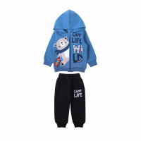 ЧЗ Комплект для детей (толстовка, штаны и кофта) 74-92 см 65% хлопок, 27% полиэстер, 8% эластан BONITO KIDS/OP1863(ЧЗ)/уп.4шт./меш.120шт.