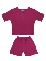 ЧЗ Комплект для девочки (футболка и шорты) 6-9 лет 100% хлопок BONITO KIDS/OP1936(02-26)(ЧЗ)/уп.4шт./меш.204шт.