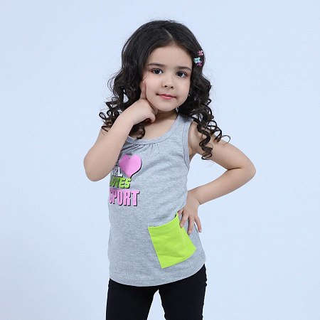 картинка БГ Майка для девочки 5-8 лет 100% хлопок  BONITO KIDS/BK1589M/уп.4шт./меш.800шт. от магазина