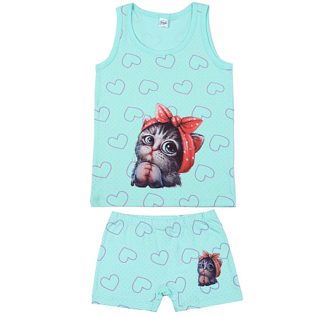 картинка ЧЗ Комплект для девочки  (майка,трусы) 8-12 лет BONITO KIDS/BK1684MT(ЧЗ)/уп.5шт./меш.450шт. от магазина