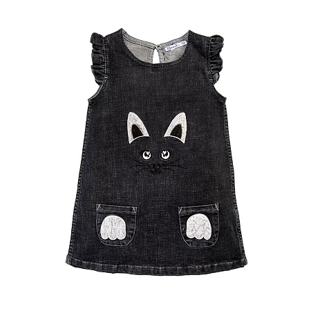 картинка ЧЗ Сарафан для девочки 2-5 лет 75% хлопок, 23% пэ, 2% лайкра BONITO KIDS/OP768П(ЧЗ)/уп.4шт./меш.276шт. от магазина