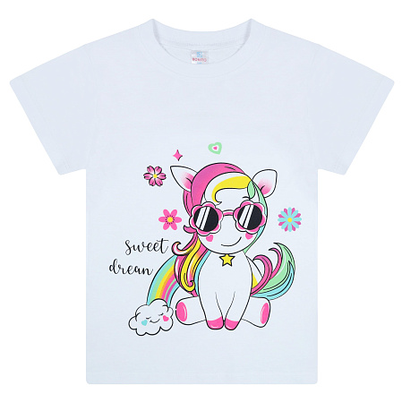 картинка БГ Футболка для девочки, 4-8 лет, 100% хлопок, BONITO KIDS/BK0002D(03-24)/уп.5шт./меш.700шт. от магазина