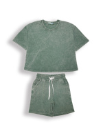 ЧЗ Комплект для девочки (футболка и шорты) 8-12 лет 100% хлопок BONITO KIDS/OP1949(150шт)(ЧЗ)/уп.5шт./меш.150шт.