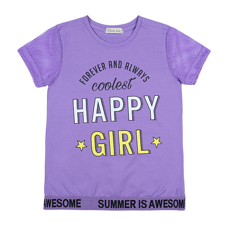 картинка Футболка для девочки 5-8 лет 92% хлопок, 8% лайкра BONITO KIDS/BK1428F/уп.4шт./меш.384шт. от магазина