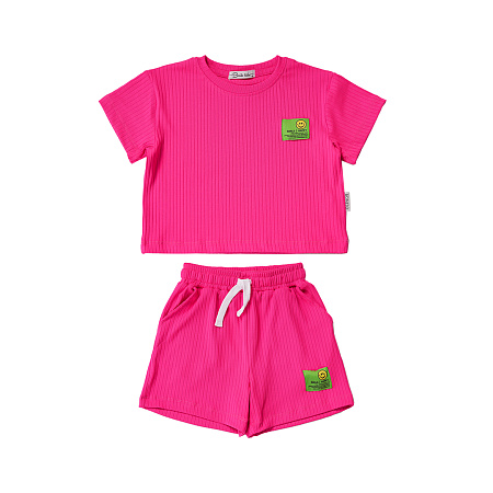 картинка КГ Комплект для девочки (фуфайка и шорты) 3-7 лет 60% хлопок 40% п/э BONITO KIDS/SS6089(02-24)/уп.5шт./меш.265шт. от магазина