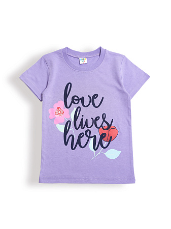 картинка КГ Футболка для девочки 5-8 лет 100% хлопок DIAS KIDS/DK0002D/уп.4шт./меш.800шт. от магазина