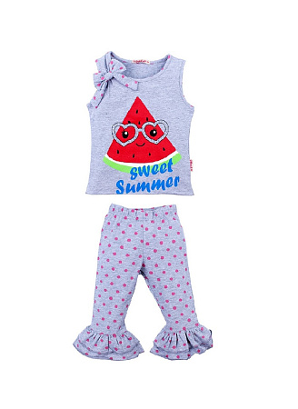 картинка ЧЗ Комплект для девочки (майка и лосины) 3-7 лет 92% хлопок, 8% лайкра BONITO KIDS/BK1181KL(ЧЗ)/уп.5шт./меш.360шт. от магазина