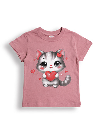 картинка КГ Футболка для девочки, 1,5-4 лет, 100% хлопок, BONITO KIDS/BK0001D(1,5-4)(01-25)/уп.4шт./меш.800шт. от магазина