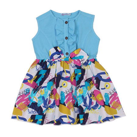 БГ Платье для девочки, 3-7 лет NEW, 100% х/б, уп.5шт./меш.480шт./BONITO KIDS от магазина