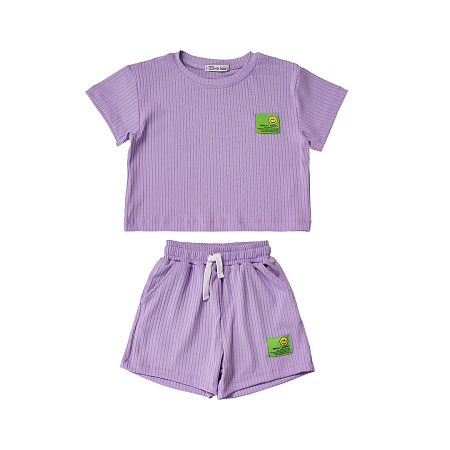 картинка КГ Комплект для девочки (фуфайка и шорты) 3-7 лет 60% хлопок 40% п/э BONITO KIDS/SS6089(02-24)/уп.5шт./меш.265шт. от магазина