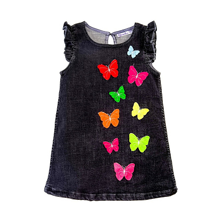 картинка ЧЗ Сарафан для девочки 2-5 лет 75% хлопок, 23% пэ, 2% лайкра BONITO KIDS/OP768П(ЧЗ)/уп.4шт./меш.276шт. от магазина