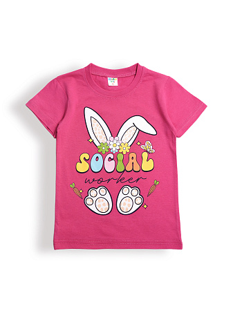 картинка КГ Футболка для девочки 5-8 лет 100% хлопок DIAS KIDS/DK0002D/уп.4шт./меш.800шт. от магазина